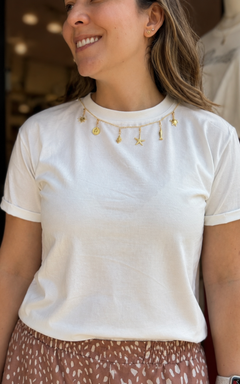 Camiseta Cadena Beige